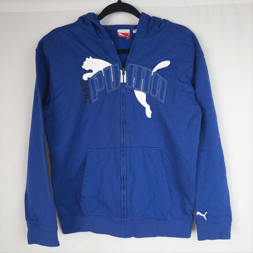 Puma Boys Sportlifestyle Full Zip Hoodie Blue Size L